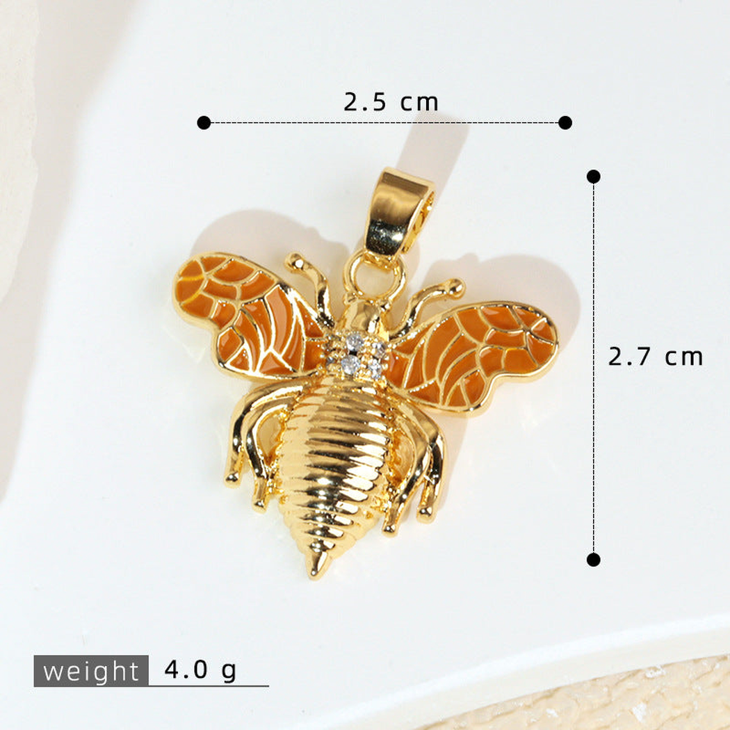 Elvane - Colorful Winged Beetle Pendant Only