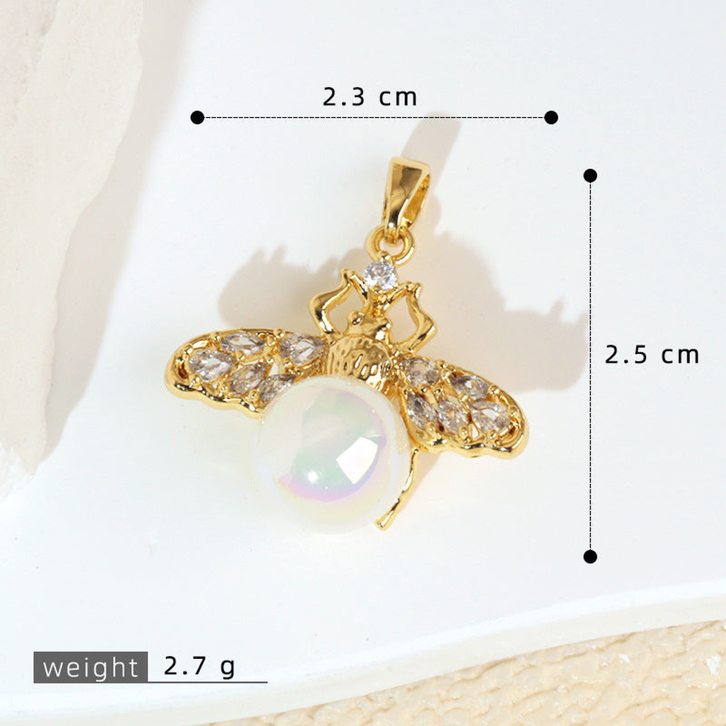 Elvane - Colorful Winged Beetle Pendant Only