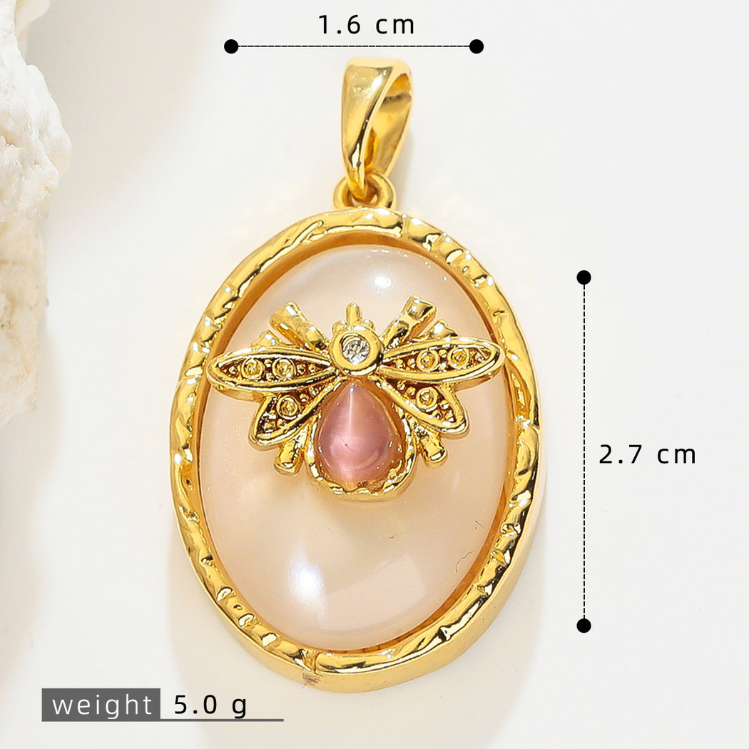 Elvane - Oval Bee Pendant Only