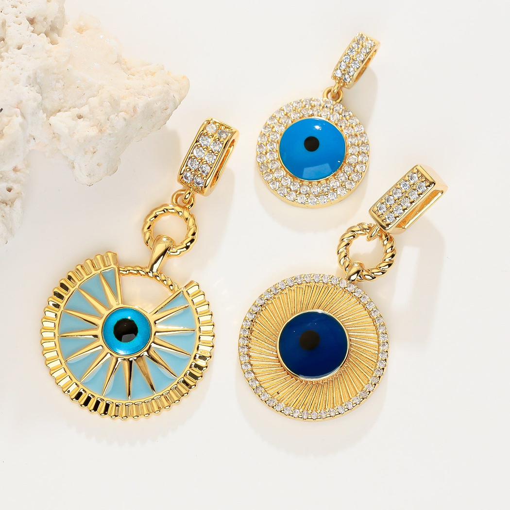 Elvane - Round Evil Eye Pendant Only