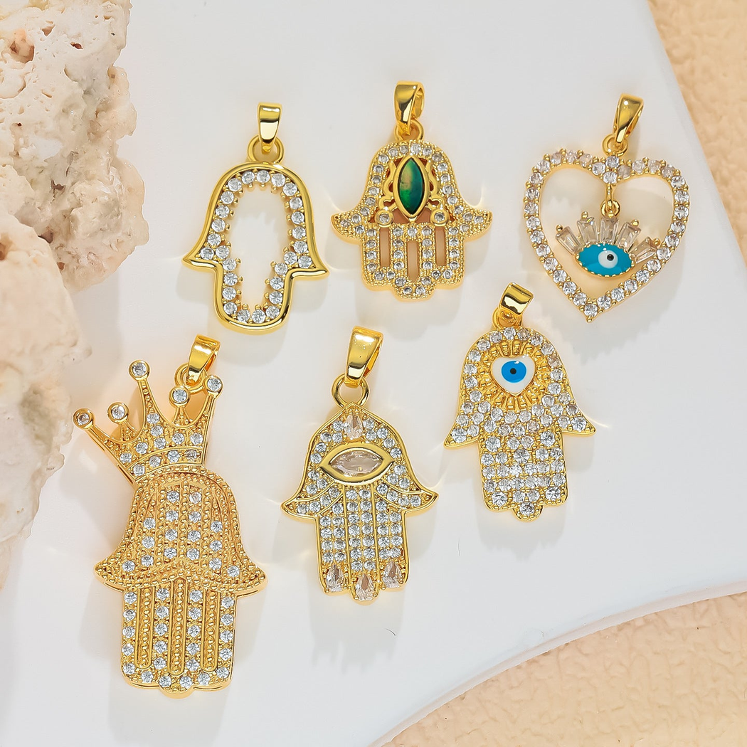 Elvane - Hand-Shaped Evil Eye Pendant Only