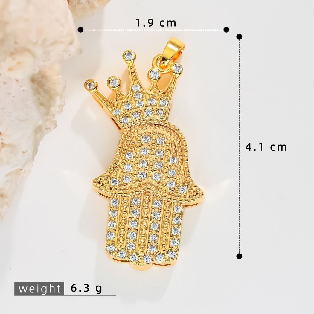 Elvane - Hand-Shaped Evil Eye Pendant Only