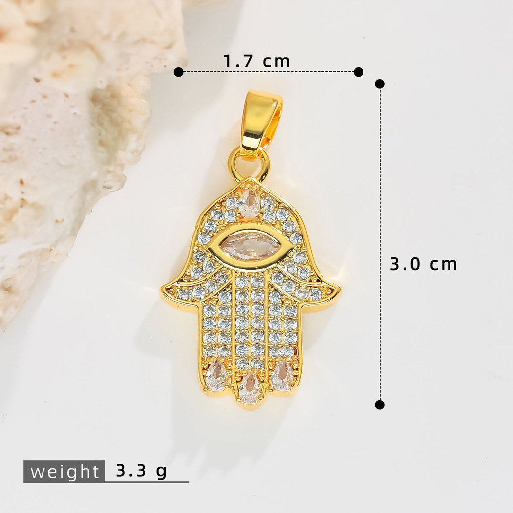 Elvane - Hand-Shaped Evil Eye Pendant Only