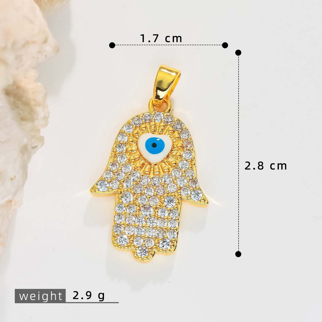 Elvane - Hand-Shaped Evil Eye Pendant Only