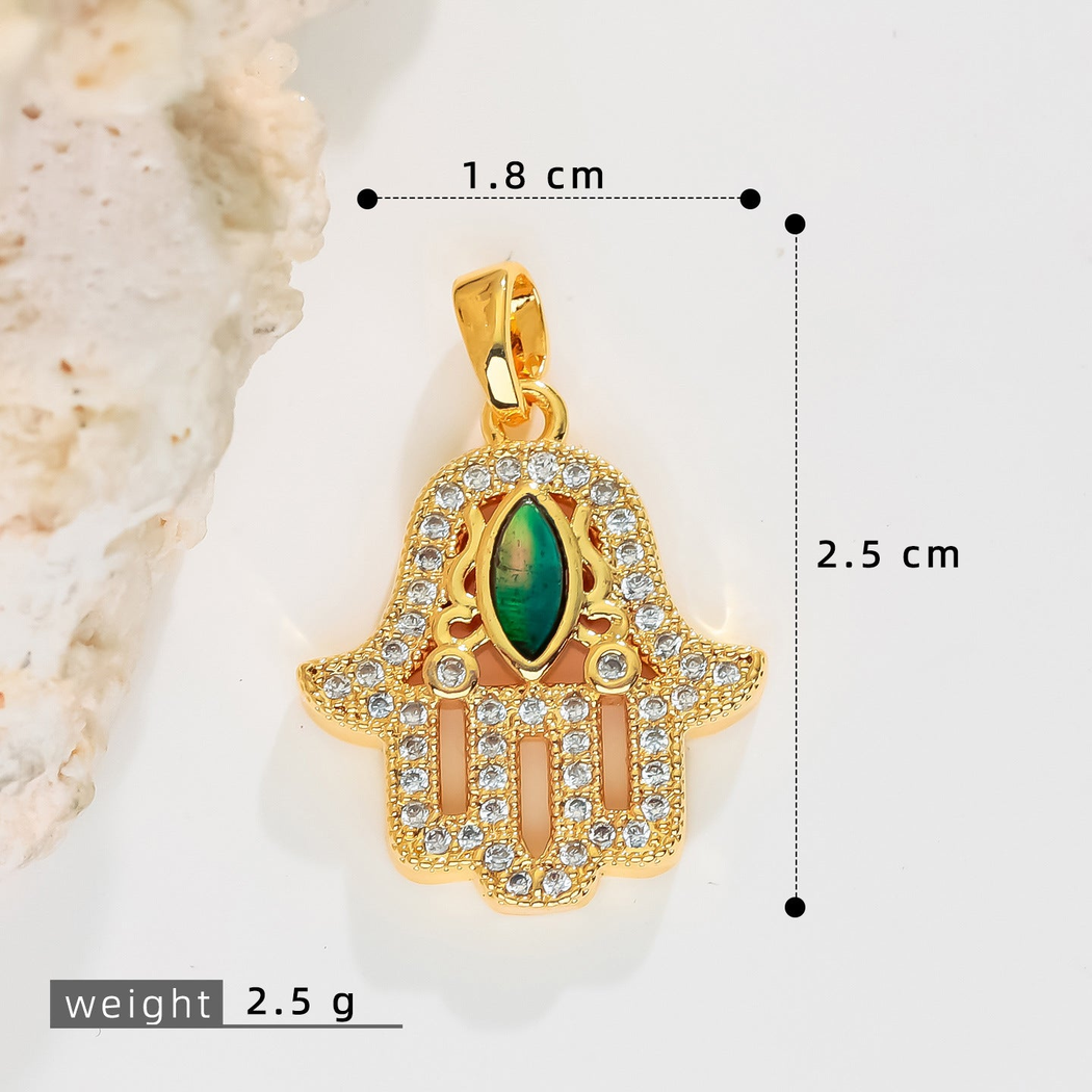 Elvane - Hand-Shaped Evil Eye Pendant Only