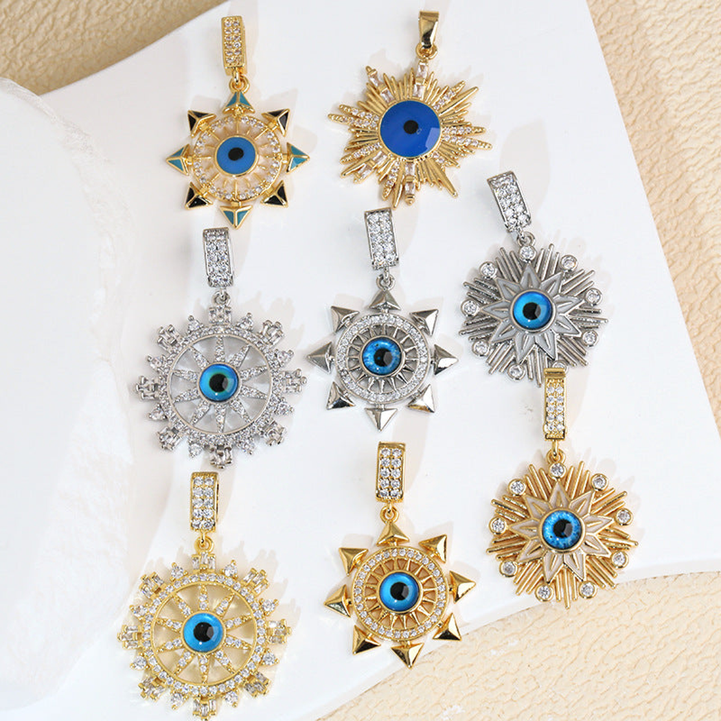 Elvane - Sunburst Evil Eye Pendant Only
