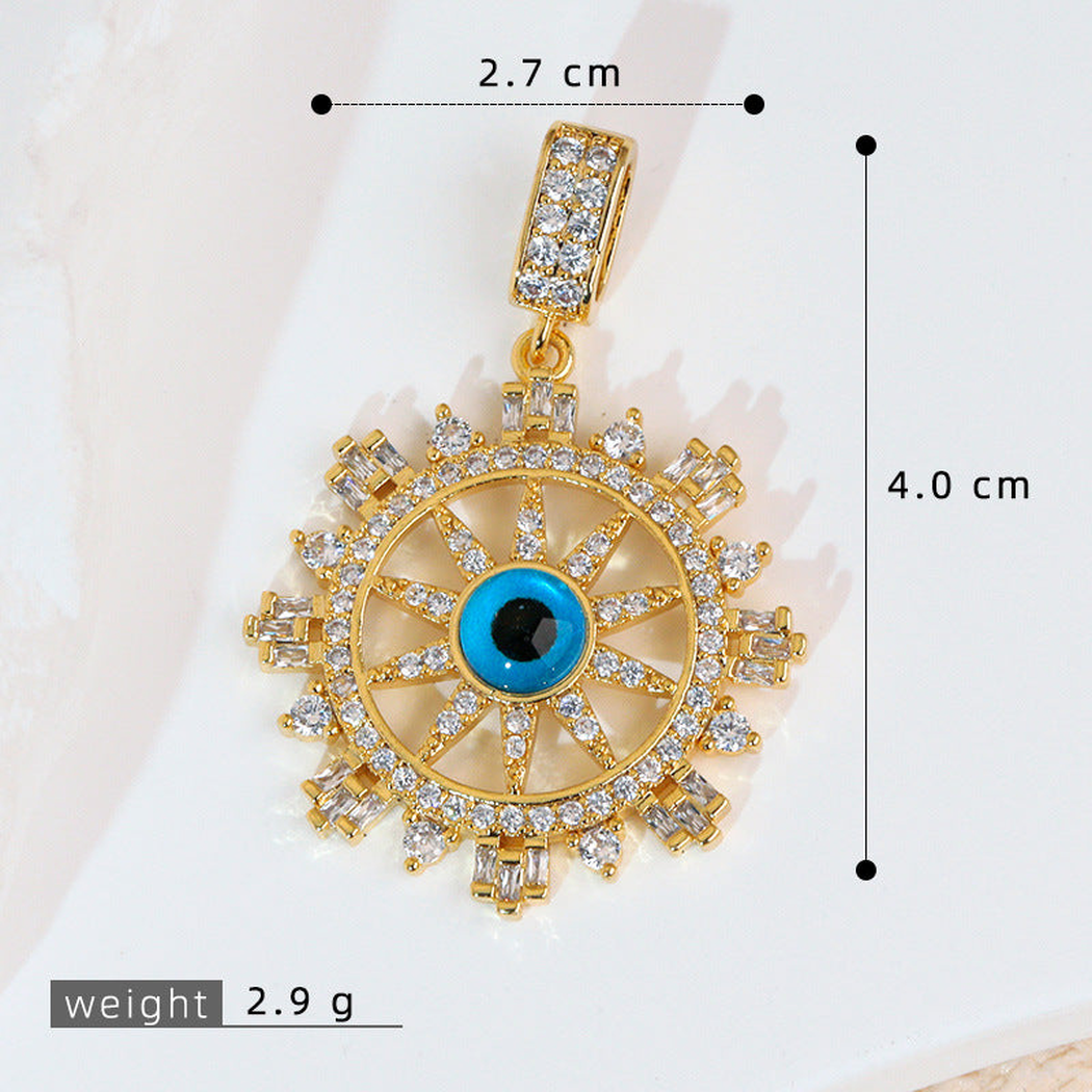 Elvane - Sunburst Evil Eye Pendant Only