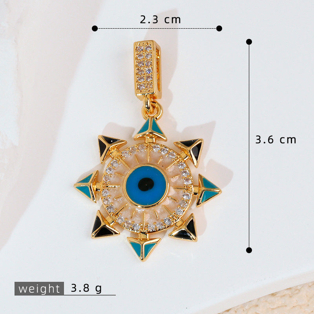 Elvane - Sunburst Evil Eye Pendant Only
