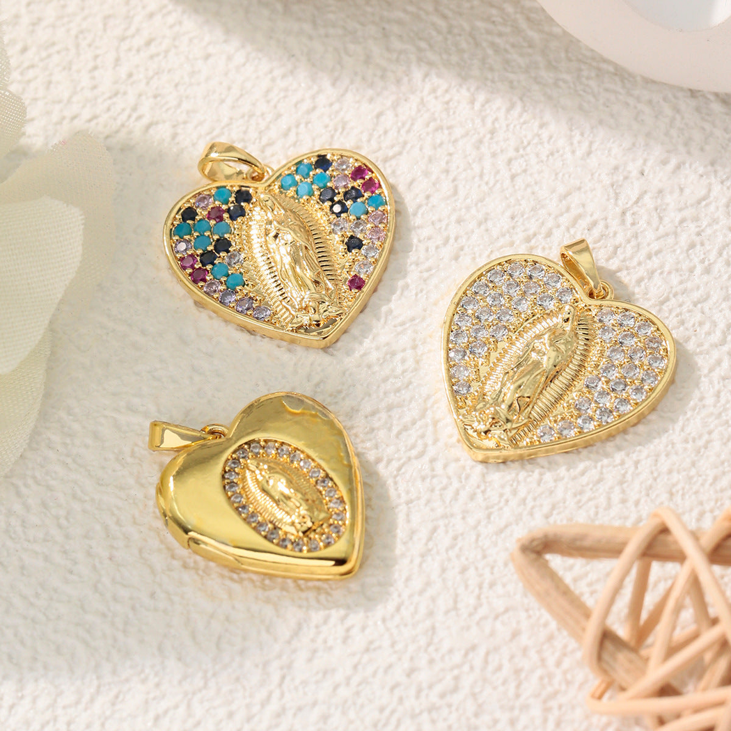 Elvane - Heart-Shaped Madonna Pendant Only