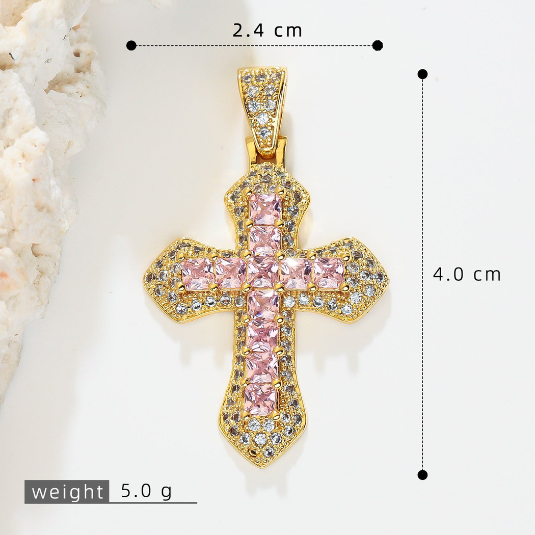 Elvane - Geometric Cross-Shaped Pendant Only
