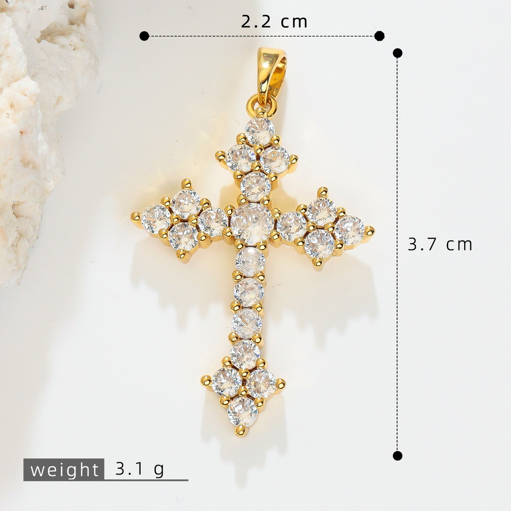 Elvane - Geometric Cross-Shaped Pendant Only