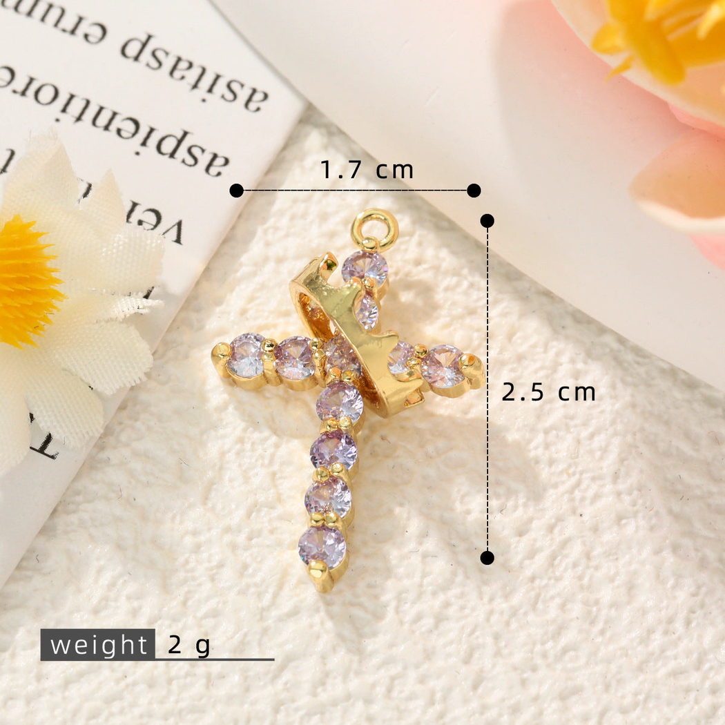 Elvane - Crowned Cross-Shaped Pendant Only