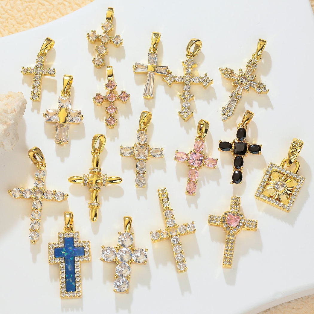 Elvane - Sparkling Cross-Shaped Pendant Only