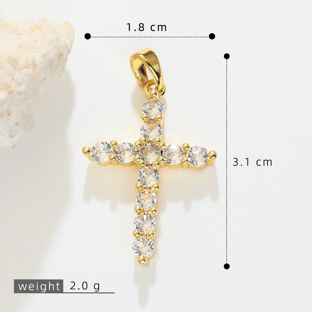Elvane - Sparkling Cross-Shaped Pendant Only