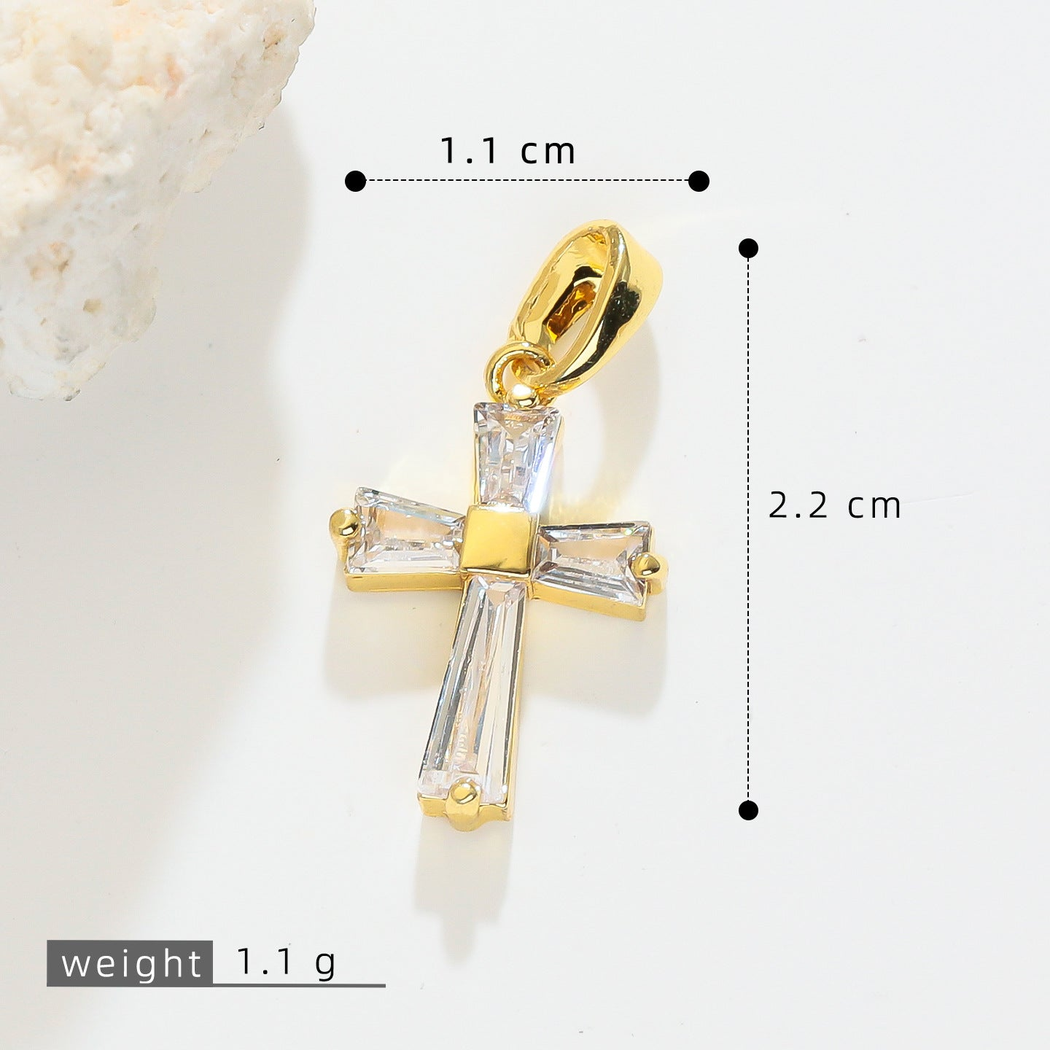 Elvane - Sparkling Cross-Shaped Pendant Only