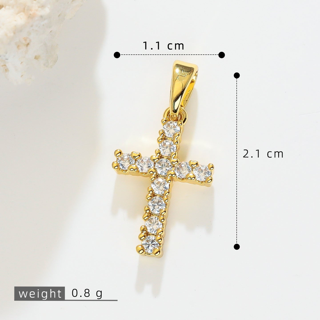 Elvane - Sparkling Cross-Shaped Pendant Only
