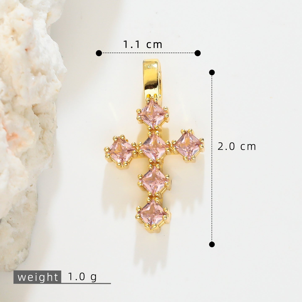 Elvane - Sparkling Cross-Shaped Pendant Only