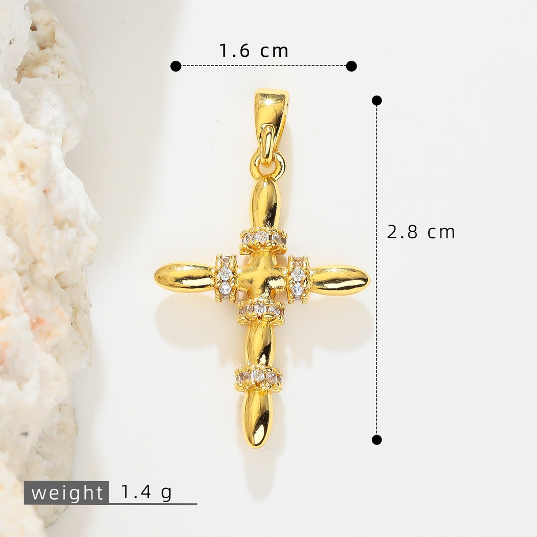 Elvane - Sparkling Cross-Shaped Pendant Only