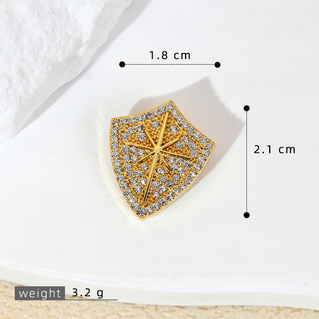 Elvane - Shield-Shaped Eight-Point Star Pendant Only