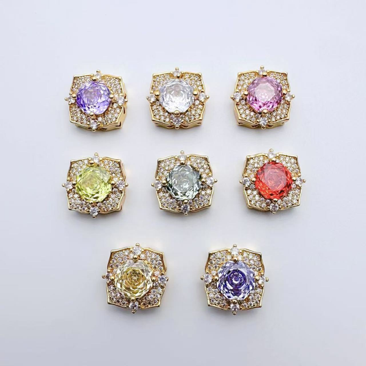Chivy - Square Rosette Multi-Hole Spacer Bead Accessory