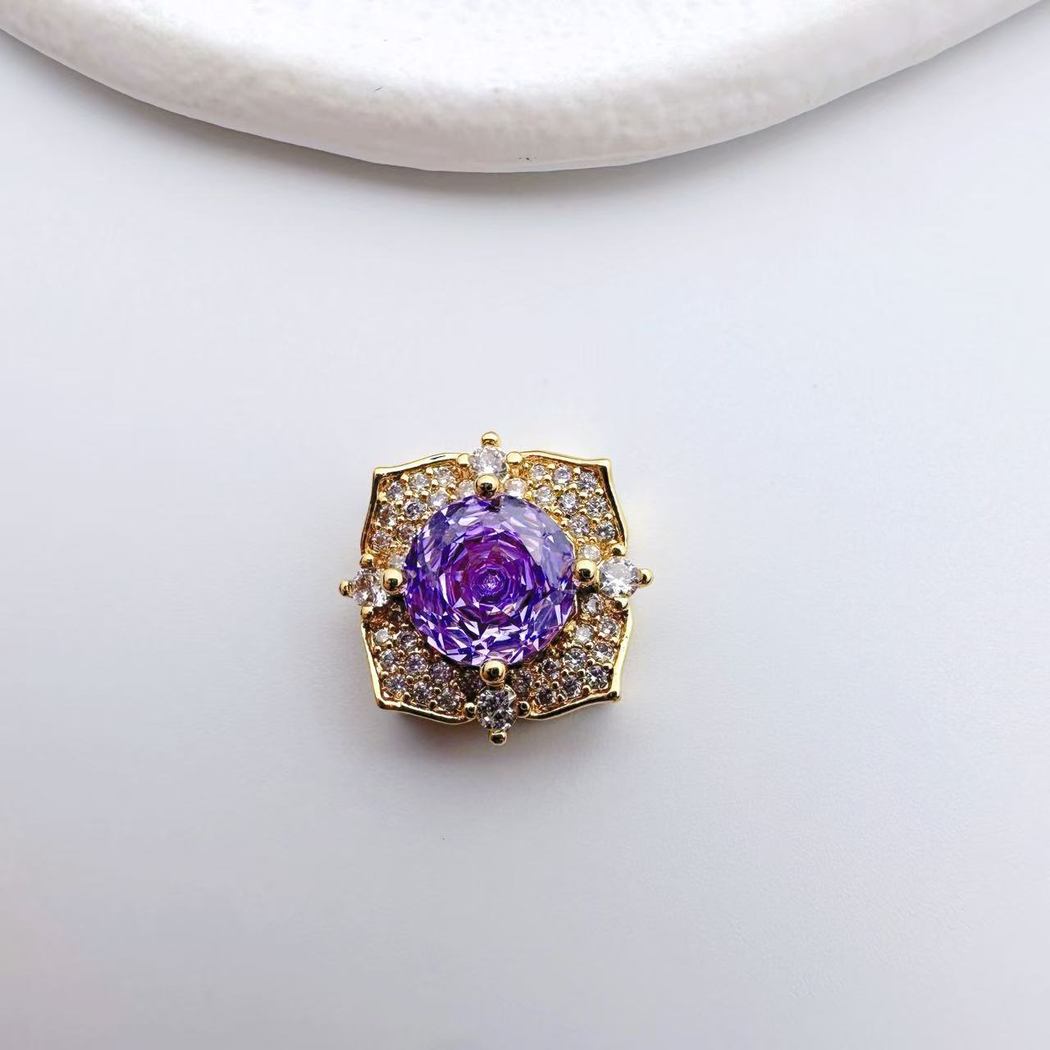Chivy - Square Rosette Multi-Hole Spacer Bead Accessory