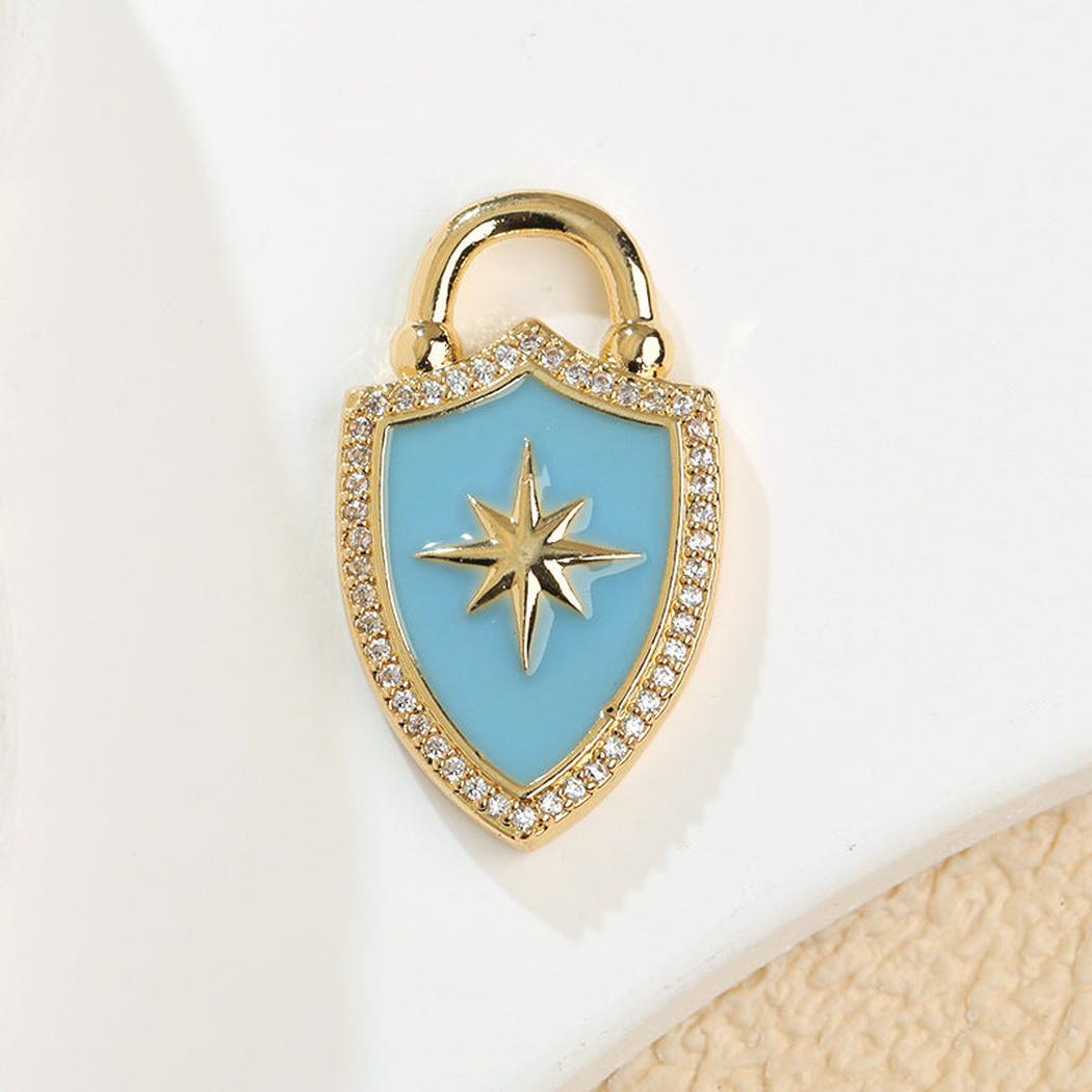 Elvane - Shield-Shaped Star Emblem Pendant Only