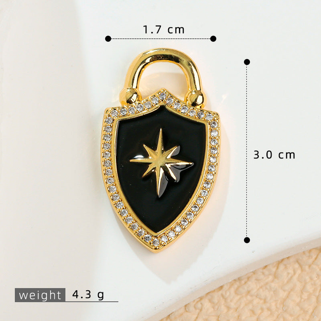 Elvane - Shield-Shaped Star Emblem Pendant Only