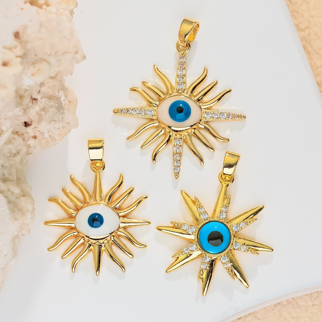 Elvane - Evil Eye Sunburst Pendant Only