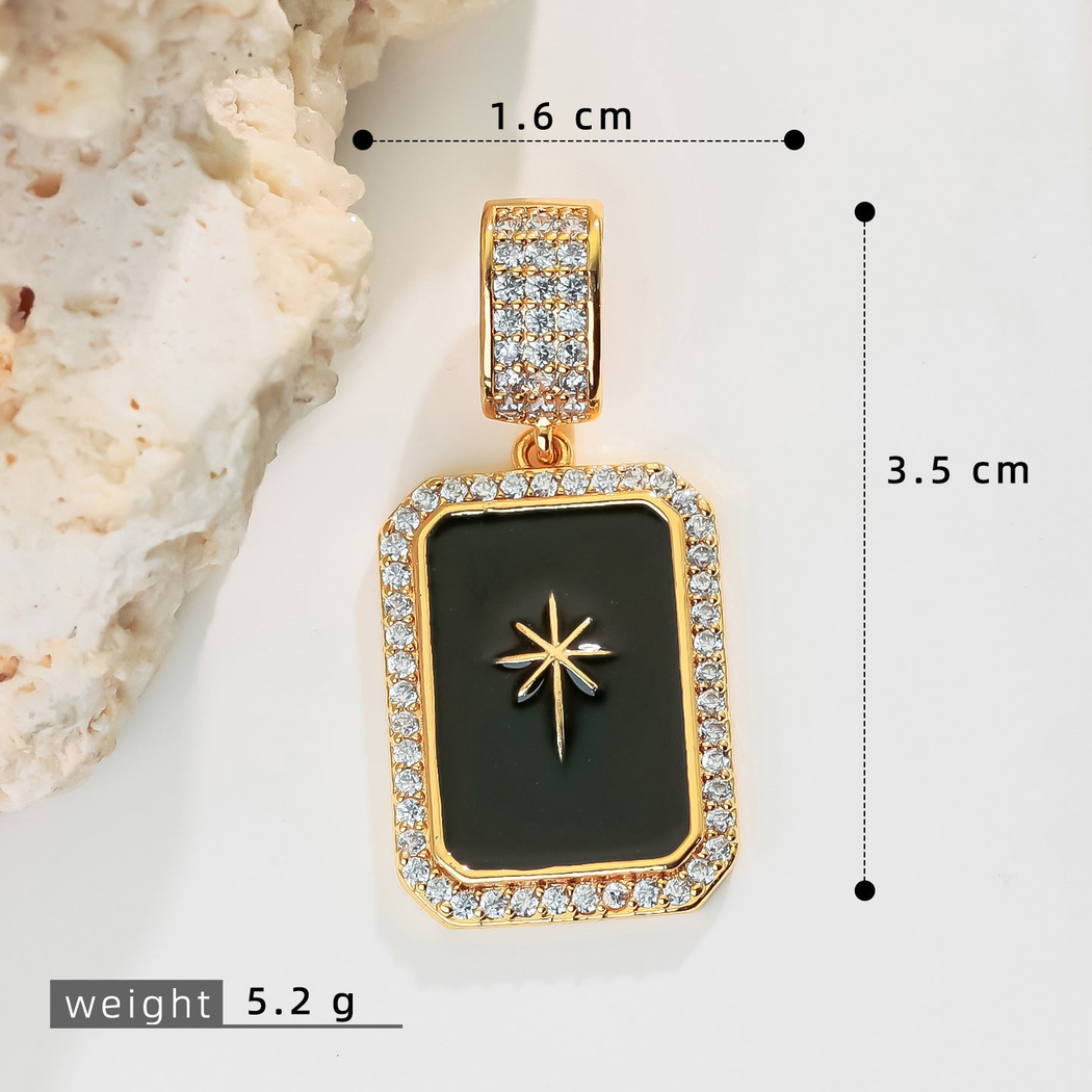Elvane - Black Star Motif Pendant Only