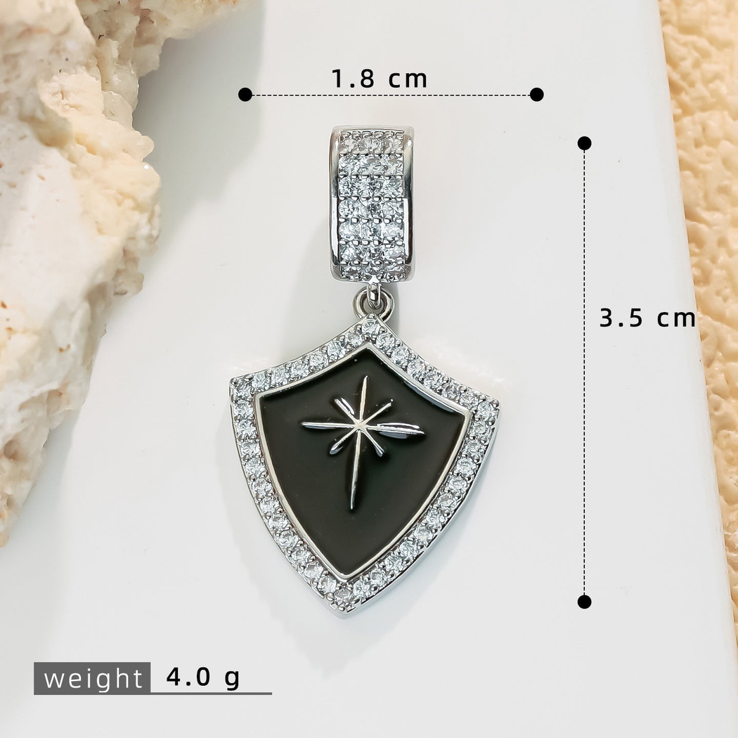 Elvane - Black Star Motif Pendant Only