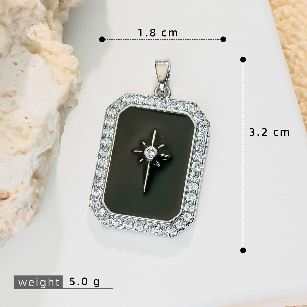 Elvane - Black Star Motif Pendant Only