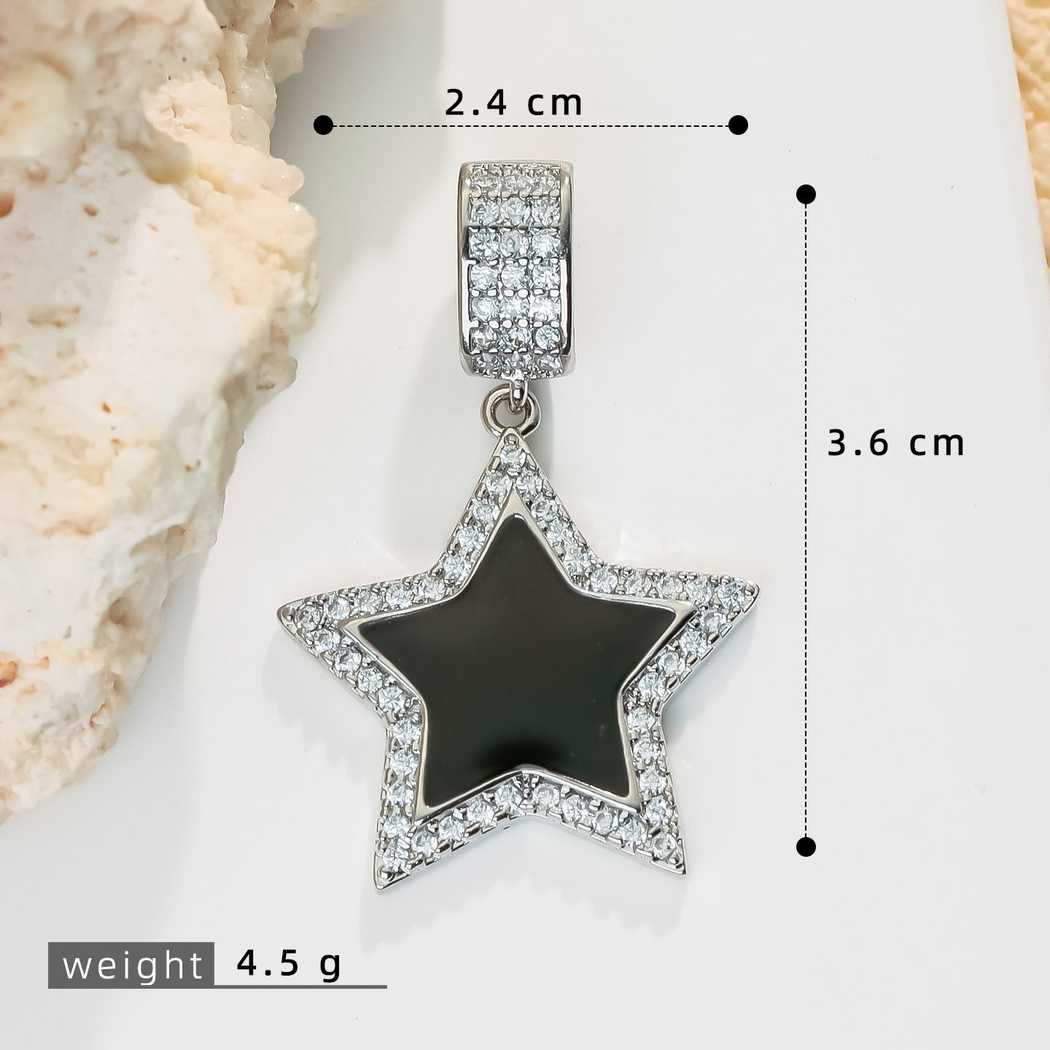 Elvane - Black Star Motif Pendant Only