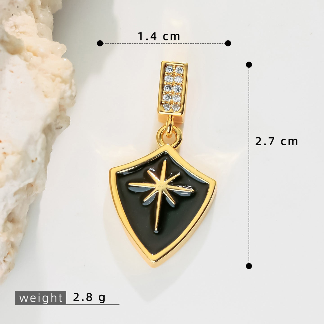 Elvane - Black Star Motif Pendant Only