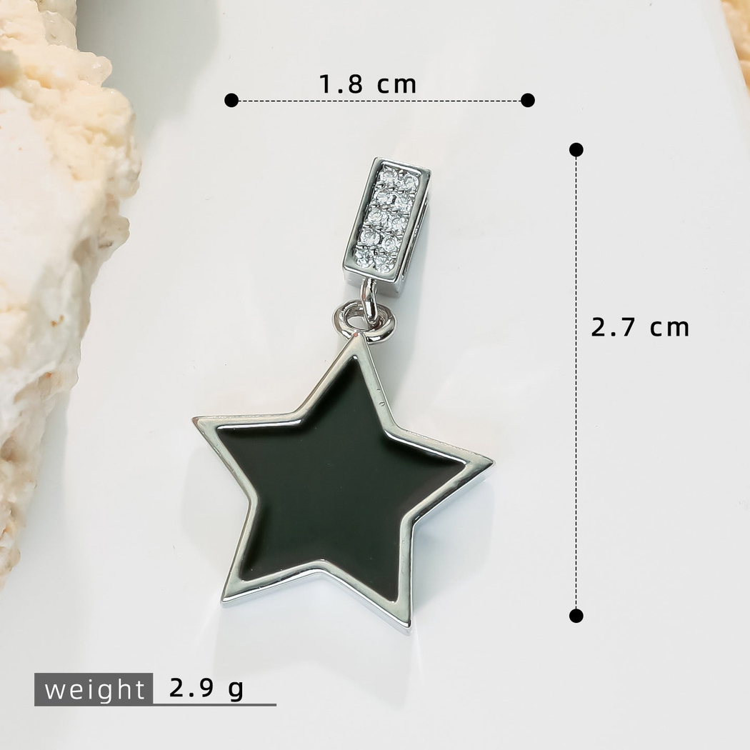 Elvane - Black Star Motif Pendant Only