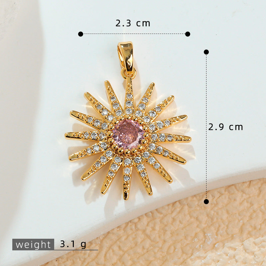 Elvane - Sun Motif Radial Pendant Only
