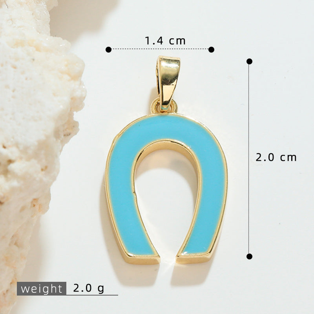 Elvane - Open-Center Horseshoe-Shaped Pendant Only