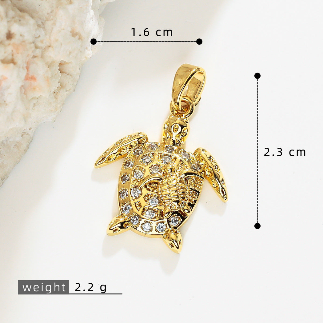 Elvane - Patterned Sea Turtle Pendant Only