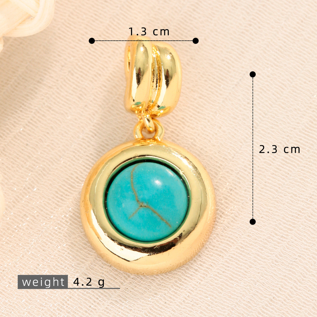 Elvane - Blue Oval Pendant Only
