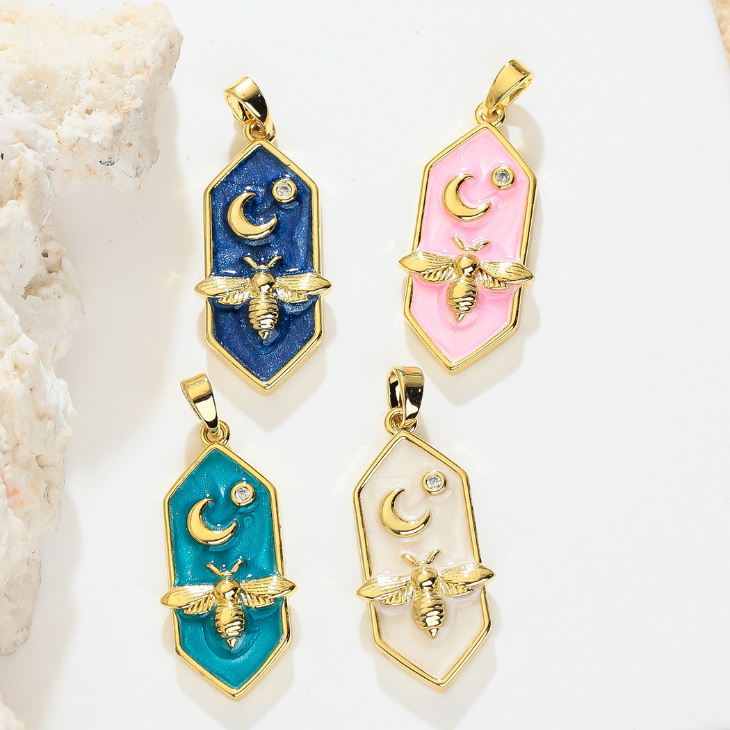 Elvane - Crescent Bee Pendant Only