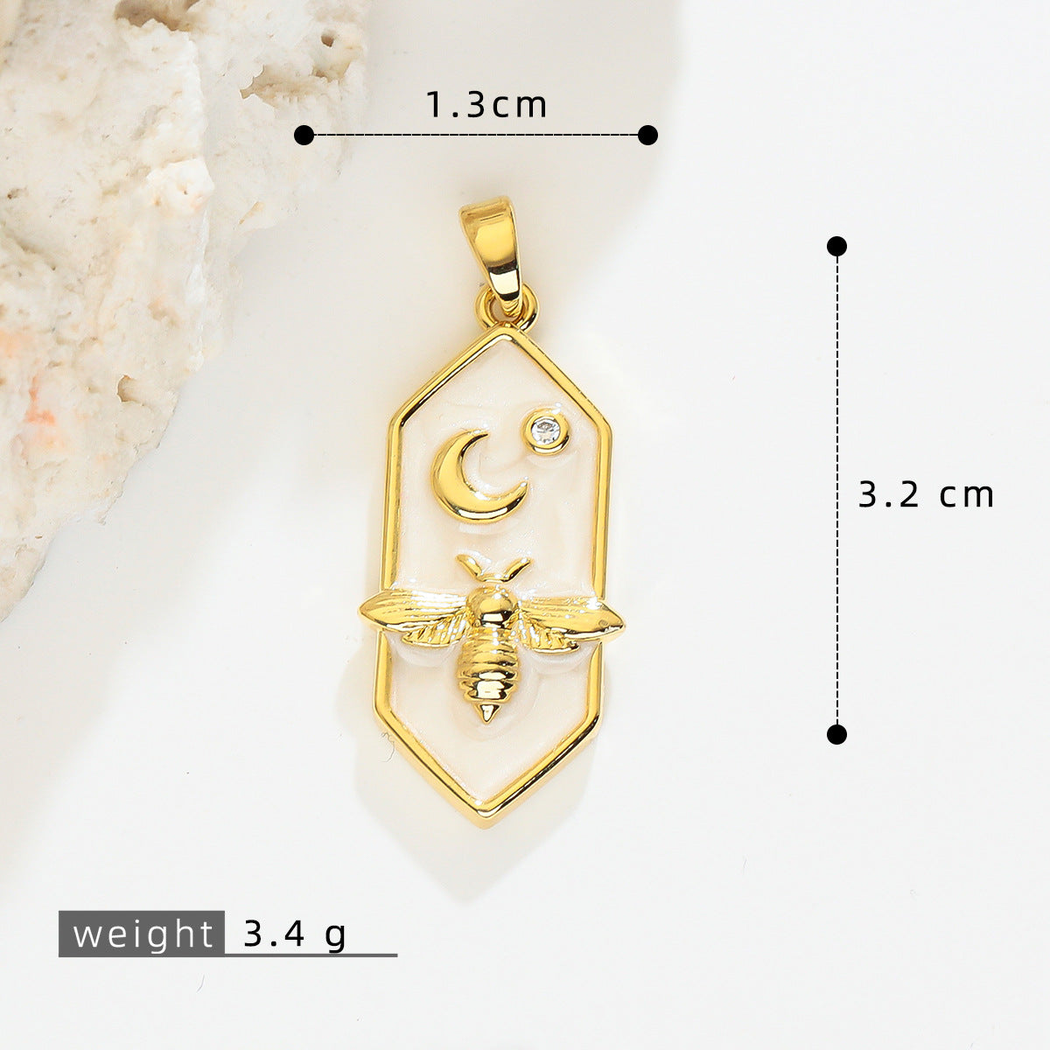 Elvane - Crescent Bee Pendant Only