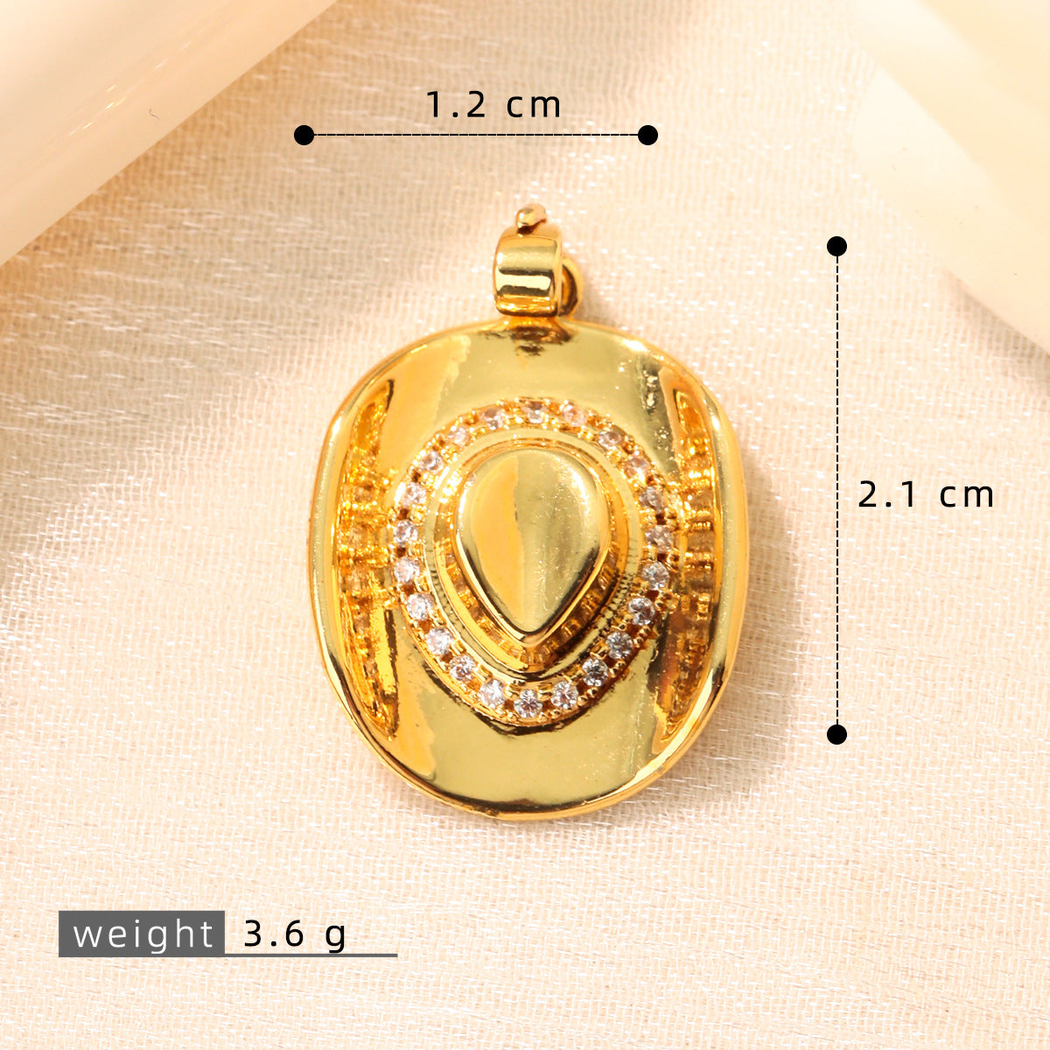Elvane - Western Hat-Shaped Pendant Only