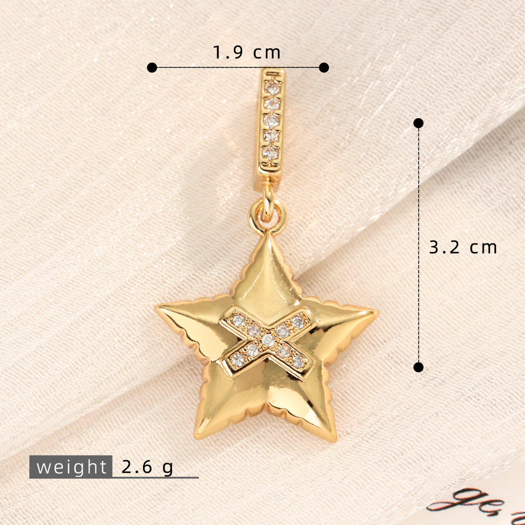 Elvane - Layered Star-Shaped Pendant Only