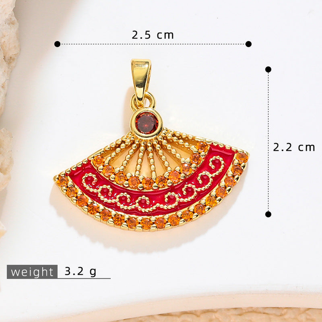 Elvane - Filigree Fan-Shaped Pendant Only