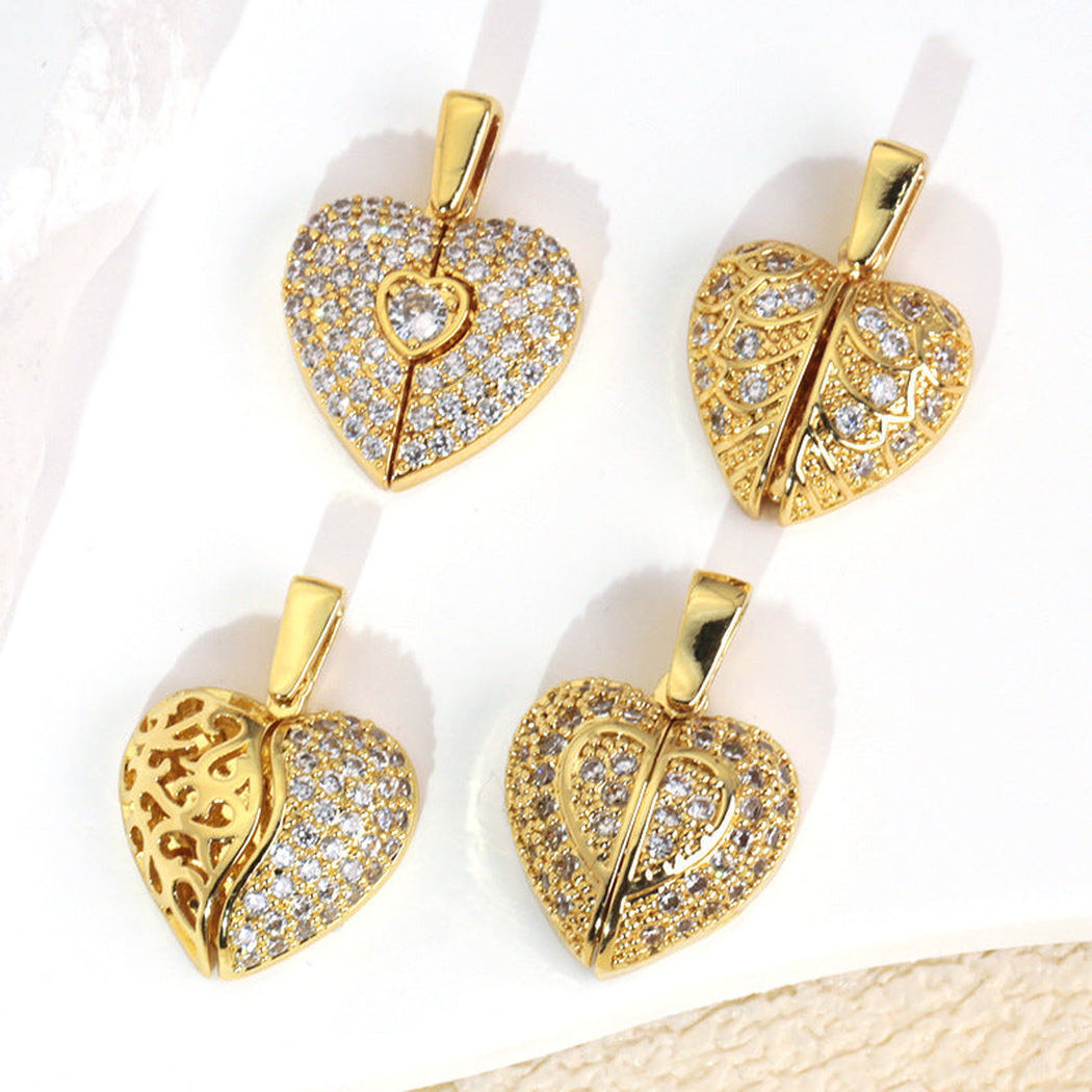 Elvane - Hinged Heart-Shaped Pendant Only