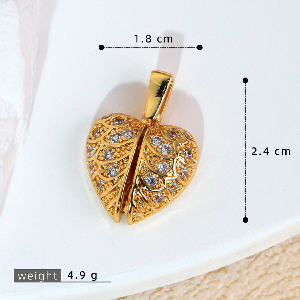 Elvane - Hinged Heart-Shaped Pendant Only