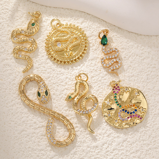 Elvane - Ornamental Snake-Shaped Pendant Only