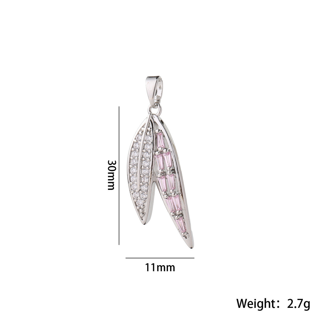 Elvane - Openwork Leaf-Shaped Pendant Only