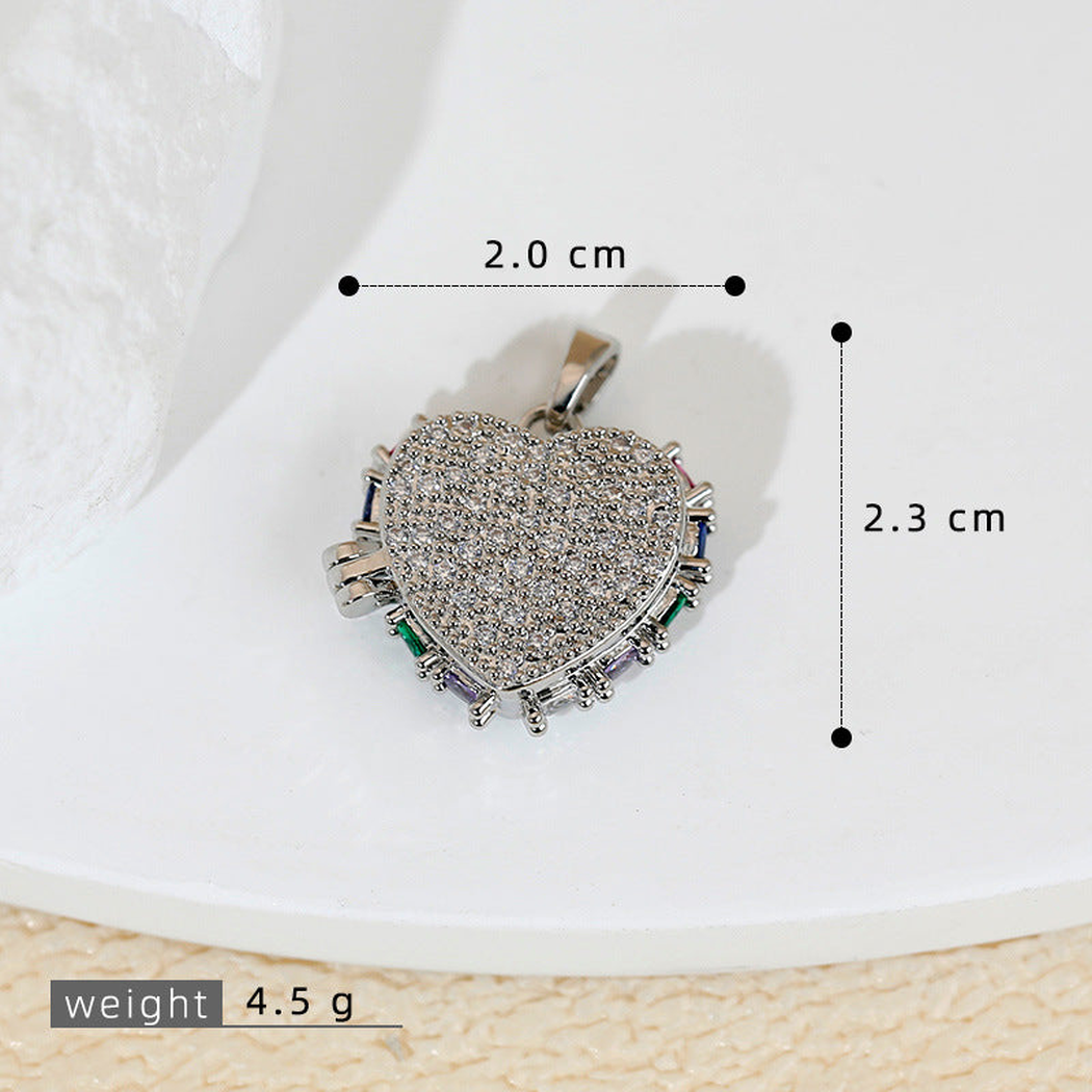 Elvane - Heart-Shaped Photo Locket Pendant Only