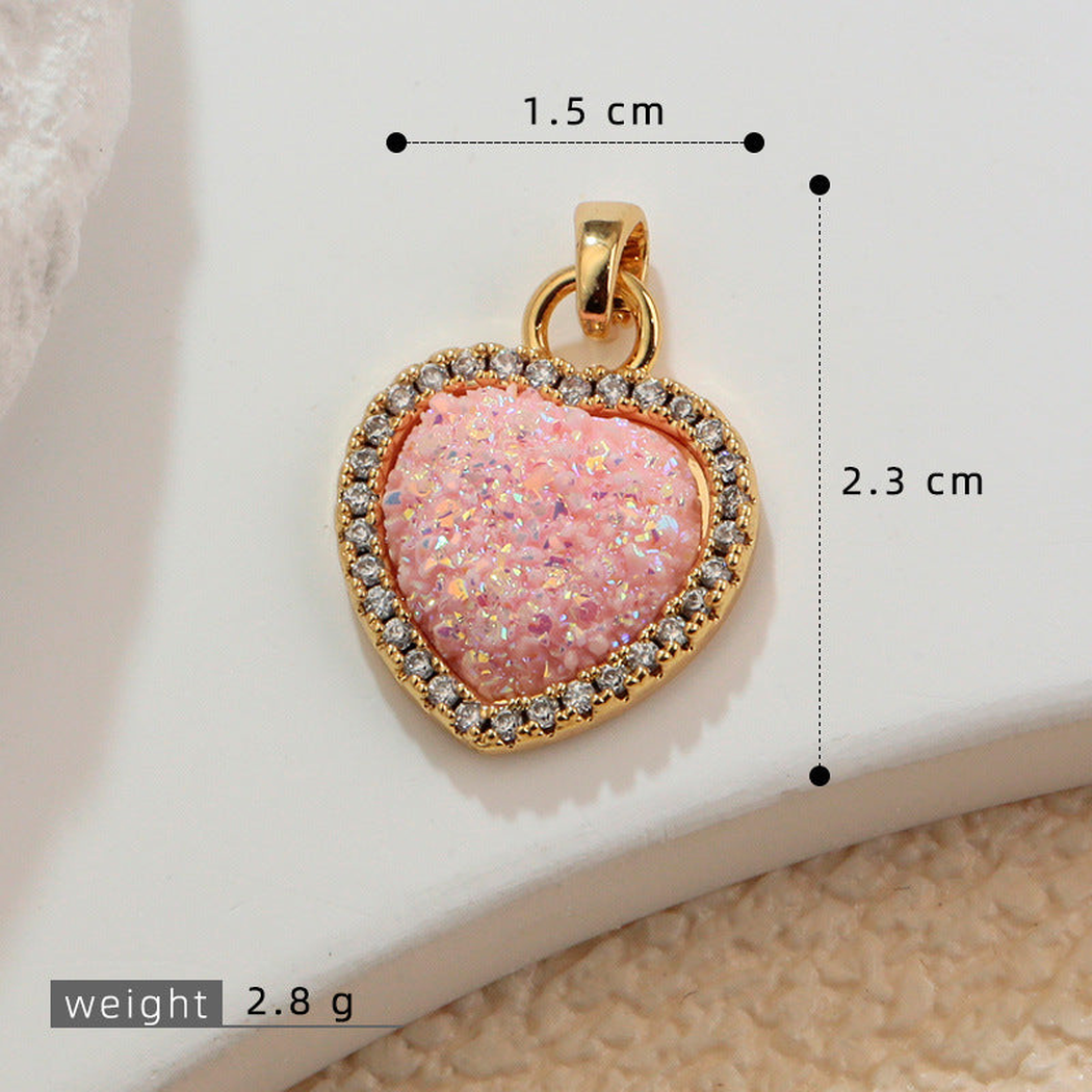 Elvane - Textured Heart-Shaped Pendant Only