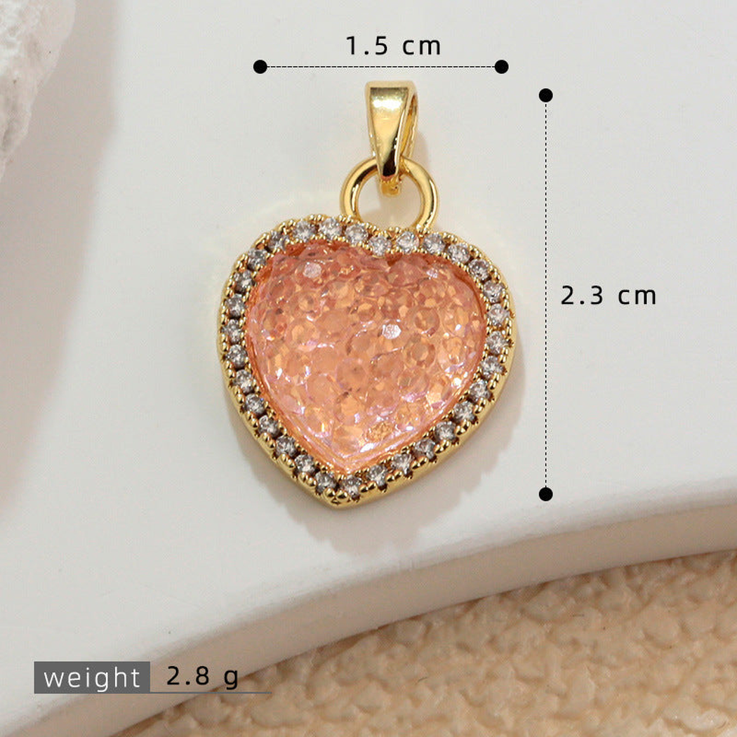 Elvane - Textured Heart-Shaped Pendant Only
